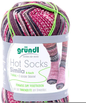 Gründl Hot Socks Simila rotviolett-aubergine-rot-anthrazit-natur-graubraun