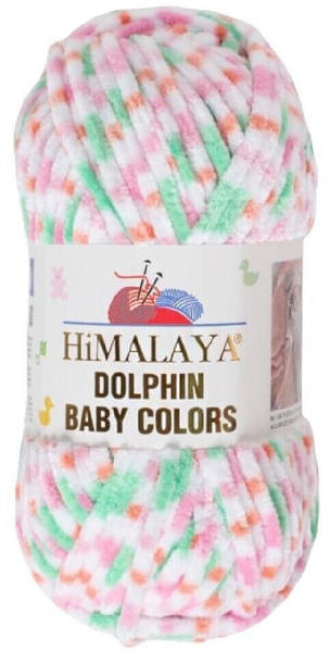 Himalaya Dolphin Baby Colors Bulky Chenille 100 g 80404 Grün Orange Pink