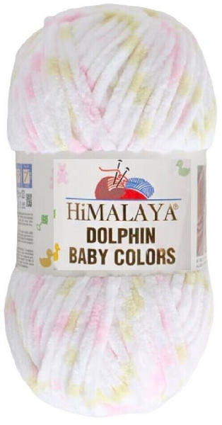 Himalaya Dolphin Baby Colors Bulky Chenille 100 g 80408 Weiß Pink Grün Pastel