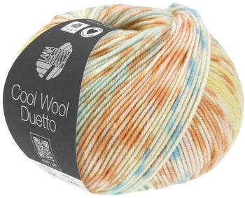 Lana Grossa Cool Wool Duetto (We Care) 50 g 7502 Creme/Hellblau/Lachs/Hellrosa/Gelb/Mint