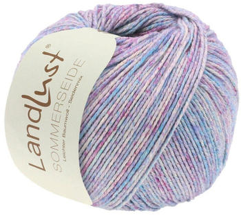 Lana Grossa Landlust Sommerseide 115 Blau/Fuchsia meliert