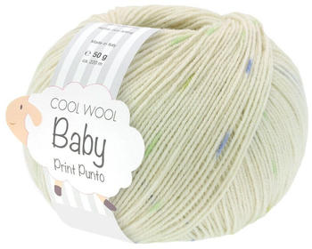 Lana Grossa Cool Wool Baby 50 g 365 Creme/Helloliv/Zartgrün/Blaugrau