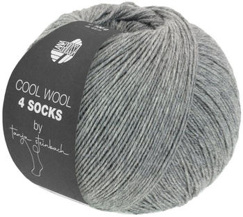 Lana Grossa Cool Wool 4 Socks 100 g 7708 Dunkelgrau