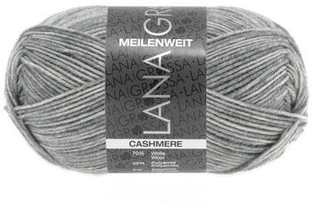 Lana Grossa Meilenwelt Cashmere 50 g 002 Hellgrau meliert