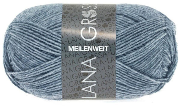 Lana Grossa Meilenwelt UNI 50 g 1302 Jeans/Grau meliert