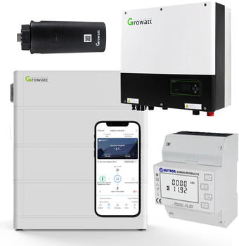 Growatt SPH8000TL3-BH-UP 8kW Hybrid Wechselrichter mit 7.6kWh Solarspeicher-Set