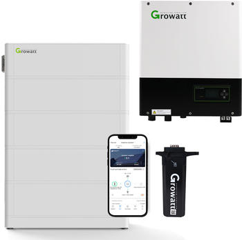 Growatt SPA 8000TL3 BH 8kW Batteriewechselrichter mit 10,2 kWh Solarspeicher-Set