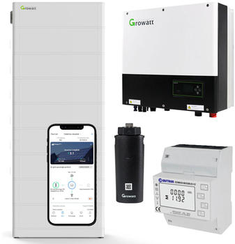 Growatt SPH4000TL3-BH-UP 4kW Hybrid Wechselrichter mit 20.4kWh Solarspeicher-Set