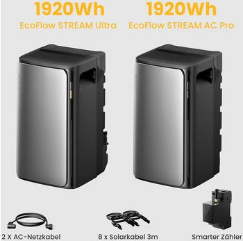 EcoFlow Stream Ultra + Stream AC Pro 3,84kWh + Smart Meter