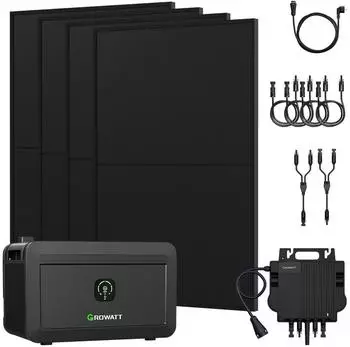 Growatt NOAH 2000 2048Wh + NEO 800M-X mit JA Solar 450Wp x4