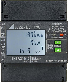 Gossen Metrawatt EM2289 S0 Drehstromzähler digital MID-konform
