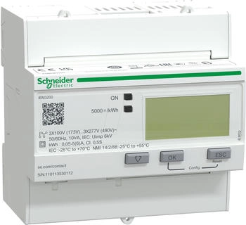 Schneider Electric Energiezähler 3-phasig 5A mit Teilzähler (A9MEM3200)