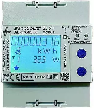 NZR EcoCount SL Elektrizitätszähler 5/1A M-Bus MID (33420405)
