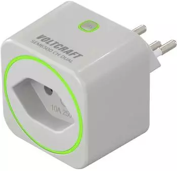 Voltcraft Energiekosten-Messgerät inkl. Funksteckdose Datenexport (SEM6500 CH DUAL)