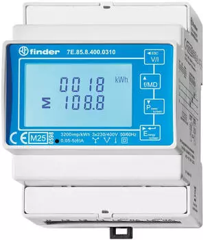 Finder Wandlerzähler S0, MID, 1 Tarif 7E. 85.8.400.0310
