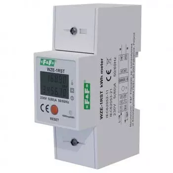 F&F WZE-1RST Einphasiger Energiezähler 80A LCD IP51 Reset-Funktion (WZE-1RST)