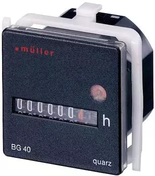 M&uuml;ller BG 40.17 Betriebsstundenz&auml;hler Rollenz&auml;hlwerk 7-stellig 12-48V DC (20053)