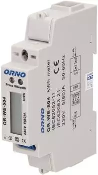 Orno WE-504 Einphasen-Energiez&auml;hler 80A 230V RS-485 DIN TH-35mm (OR-WE-504)