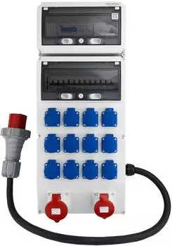 Doktorvolt eXT-S/FI Baustromverteiler 32A/16A 12x230V MID-Energiez&auml;hler (DV-8218-F)