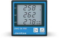 Janitza Electronic Netzanalysator 90-277VAC, 90-250VDC UMG 96RM-E #5222062 (5222062)