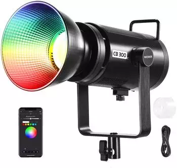 Neewer CB300C COB RGB Videoleuchte 300W, 2500-7500K, Bowens Mount (CB300C)