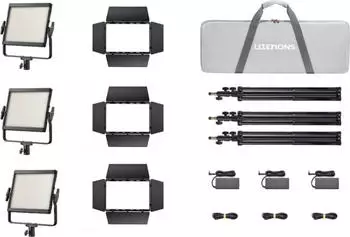 Godox Litemons LP400Bi-K3 zweifarbiges LED-Lichtpanel-Kit, schwarz (LP400Bi-K3)