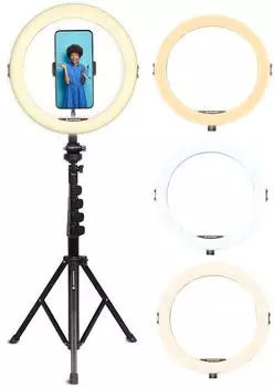 AgfaPhoto Realiview ARL11XL LED-Ringlicht 28cm mit Stativ (ARL11XL)