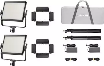 Godox Litemons LP400R K2 RGB LED Leuchtpanel 2er-Kit, schwarz (LP400R K2 Black)