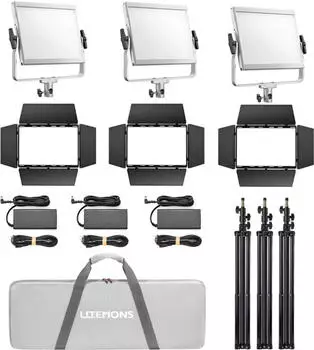 Godox Litemons LP400R RGB LED-Lichtpanel, 3er-Set (LP400R)