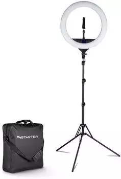 Wiltec Spectar 3.2 LED-Ringlicht mit Stativ, schwenkbar, 60W RGB (Spectar 3.2)