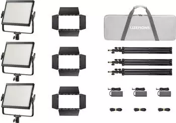Godox Litemons LP400R RGB LED-Lichtpanel Kit, 3er-Pack (LP400R-K3)