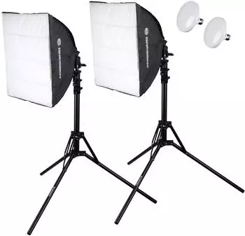 Bresser BR-170C LED Tageslicht Softbox Set 2x50W 5500K (F005230)
