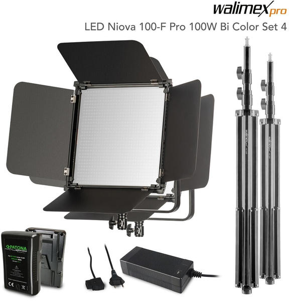 Walimex pro LED Niova 100-F Pro 100W Bi Color Set4
