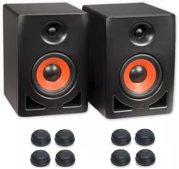 ESI nEAR i5 Studio-Monitor-Boxen 90W mit Boxenfüßen, schwarz (2xneari5-2xssa300)