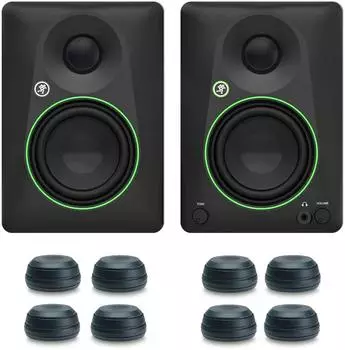 Mackie CR4.5BT aktive Studio-Monitore Bluetooth mit Boxenfüßen (cr45bt-2xssa300)