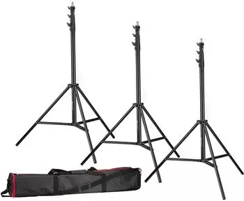 Bresser BR-TP280 PRO-1 Lampenstativ 280cm, 3er-Set mit Tasche (F004080)