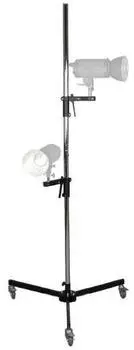 Walimex pro Roll-Stativ (223 cm) mit 2 Klemmhaltern