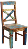 SIT 4-Fu&szlig;stuhl "Keszthely 2er-Set aus Altholz im Vintage- und Industrial-Design"