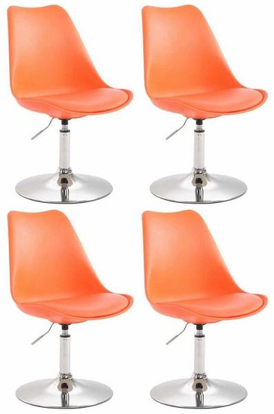 CLP 4er Set Esszimmerstühle Maverick C Kunststoff orange