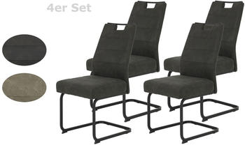 Hela 4er Set Esszimmerstuhl Kerstin Vintage Anthrazit (812017)