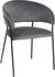 SalesFever Stuhl mit Rückensteppung Samt 55x50x80 cm grau (395479)