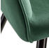 TecTake 2er Set Stuhl Marilyn Samtoptik dunkelgrün/schwarz 62x58x82cm