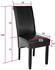 TecTake 4 Esszimmerstühle ergonomisch schwarz 45x44x106cm