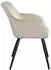 TecTake Stuhl Marilyn Samtoptik crème/schwarz 62x58x82cm