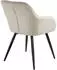 TecTake Stuhl Marilyn Samtoptik crème/schwarz 62x58x82cm