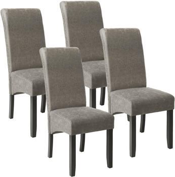 TecTake 4 Esszimmerstühle ergonomisch grau marmoriert 45x44x106cm
