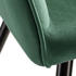 TecTake Stuhl Marilyn Samtoptik dunkelgrün/schwarz 62x58x82cm