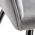 TecTake Stuhl Marilyn Samtoptik grau/schwarz 62x58x82cm