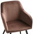 TecTake 2er Set Stuhl Marilyn Samtoptik braun/schwarz 62x58x82cm