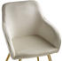 TecTake 6er Set Stuhl Marilyn Samtoptik créme/gold 62x58x82cm